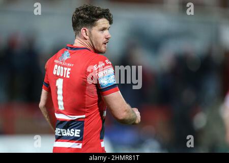 Lachlan Coote #1 von Hull KR während des Spiels in, am 2/11/2022. (Foto von David Greaves/News Images/Sipa USA) Quelle: SIPA USA/Alamy Live News Stockfoto