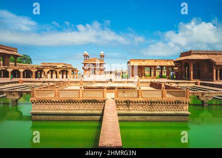 Fatehpur Sikri, die Hauptstadt des Mogulreiches, befindet sich in indien Stockfoto