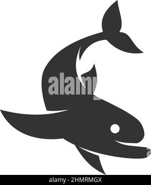 Dolphin Icon Illustration Markenidentität Stock Vektor