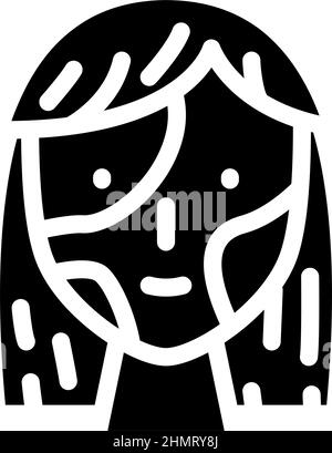 vitiligo Hautkrankheit Glyphe Symbol Vektor Illustration Stock Vektor