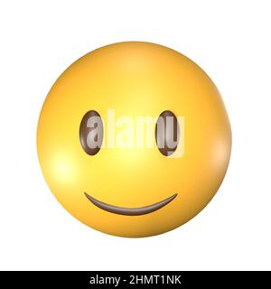 3D Smile Emoticons, die niedlich und cool aussehen Stockfoto