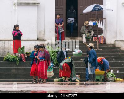 Santa María Nebaj, Parque Central l Departamento de El Quiché, Guatemala, Mittelamerika Stockfoto