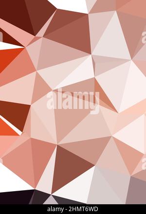 Abstrakte Low Polygon Farbe Generative Art Hintergrunddarstellung Stock Vektor
