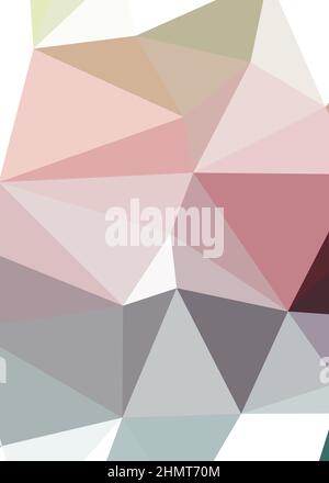 Abstrakte Low Polygon Farbe Generative Art Hintergrunddarstellung Stock Vektor