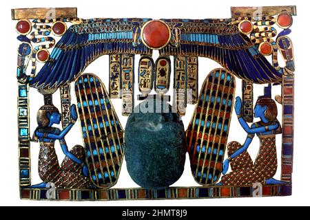 Ägypten, Kairo, Ägyptisches Museum, Grabschatz von Tutanchamun, Schmuck Stockfoto
