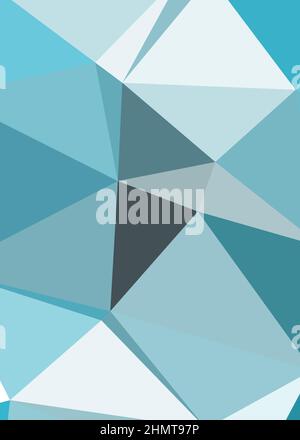 Abstrakte Low Polygon Farbe Generative Art Hintergrunddarstellung Stock Vektor