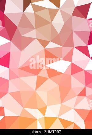 Abstrakte Low Polygon Farbe Generative Art Hintergrunddarstellung Stock Vektor