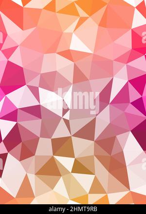 Abstrakte Low Polygon Farbe Generative Art Hintergrunddarstellung Stock Vektor