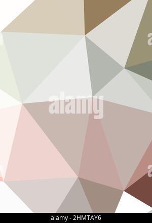 Abstrakte Low Polygon Farbe Generative Art Hintergrunddarstellung Stock Vektor