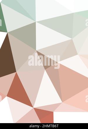 Abstrakte Low Polygon Farbe Generative Art Hintergrunddarstellung Stock Vektor
