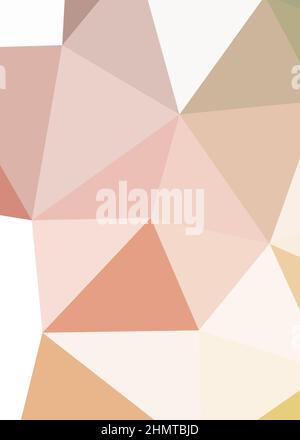 Abstrakte Low Polygon Farbe Generative Art Hintergrunddarstellung Stock Vektor