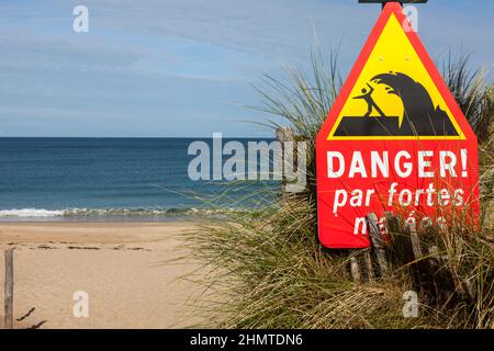 Frankreich, Département Ille-et-Vilaine, Cote d'Emeraude (Smaragdküste), Cancale Plage du Guesclin Stockfoto