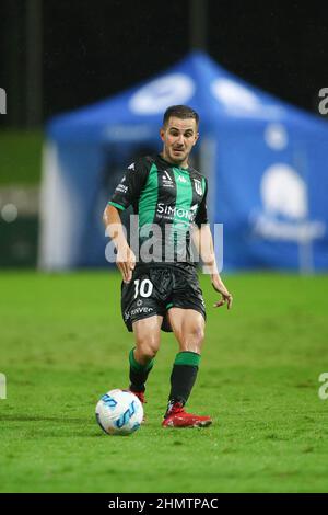 Sydney, Australien. 12th. Februar 2022. 12th. Februar 2022; Netstrata Jubilee Stadium, Sydney, NSW, Australien: A-League Football, Sydney FC versus Western United; Steven Lustica von Western United spielt den Ball Kredit: Action Plus Sports Images/Alamy Live News Stockfoto