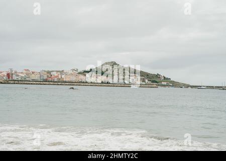 Muxia, eine kleine Küstenstadt und Touristenziel an der Küste des Todes, La Coruna, Galicien, Spanien. Hochwertige Fotos Stockfoto