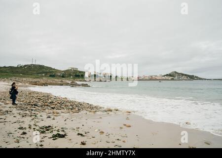 Muxia, eine kleine Küstenstadt und Touristenziel an der Küste des Todes, La Coruna, Galicien, Spanien. Hochwertige Fotos Stockfoto