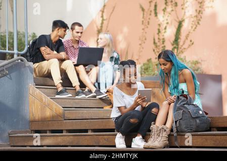Die Studenten steigen Stockfoto
