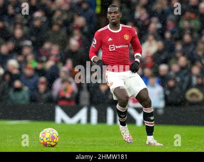 Manchester, Großbritannien. 12th. Februar 2022. Paul Pogba von Manchester United während des Spiels in der Premier League in Old Trafford, Manchester. Bildnachweis sollte lauten: Andrew Yates / Sportimage Kredit: Sportimage/Alamy Live Nachrichten Kredit: Sportimage/Alamy Live Nachrichten Stockfoto