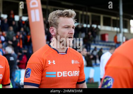 Amsterdam, Niederlande. 12th. Februar 2022. AMSTERDAM, NIEDERLANDE - 12. FEBRUAR: David Weersma aus den Niederlanden während des Rugby-Europa-Meisterschaftsspiel zwischen den Niederlanden und Georgien im Nationaal Rugby Centrum Amsterdam am 12. Februar 2022 in Amsterdam, Niederlande (Foto von Hans van der Valk/Orange Picics) Credit: Orange Pics BV/Alamy Live News Stockfoto