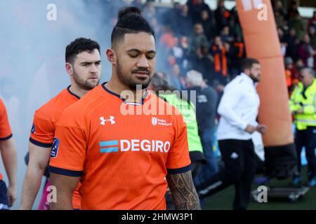 Amsterdam, Niederlande. 12th. Februar 2022. AMSTERDAM, NIEDERLANDE - 12. FEBRUAR: Oliva Sialau aus den Niederlanden während des Rugby-Europa-Meisterschaftsspiel zwischen den Niederlanden und Georgien im Nationaal Rugby Centrum Amsterdam am 12. Februar 2022 in Amsterdam, Niederlande (Foto von Hans van der Valk/Orange Picics) Credit: Orange Pics BV/Alamy Live News Stockfoto