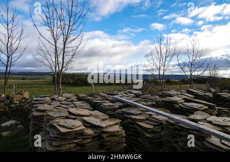Europa, Frankreich, Lozère, lauze Stockfoto