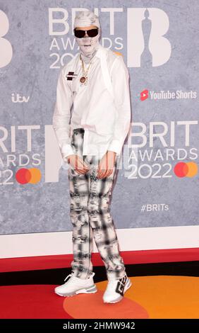 08. Feb 2022 - London, England, UK - Meeks nimmt an den Brit Awards 2022, O2 Arena Teil *NUR FÜR REDAKTIONELLE VERWENDUNG* Stockfoto