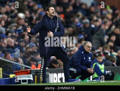 Liverpool, Großbritannien. 12th. Februar 2022. Frank Lampard Manager von Everton während des Spiels der Premier League im Goodison Park, Liverpool. Bildnachweis sollte lauten: Darren Staples/Sportimage Credit: Sportimage/Alamy Live News Credit: Sportimage/Alamy Live News Stockfoto