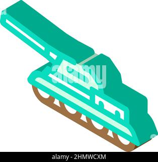 Abbildung des Symbolvektors für militärische Panzer Stock Vektor