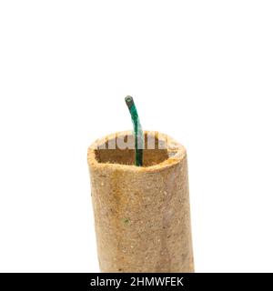 Feuerwerk auf weißem Hintergrund Stockfoto