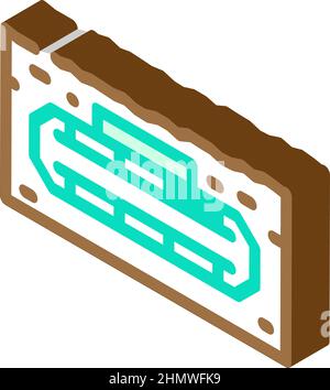 Mine militärische isometrische Symbol Vektor-Illustration Stock Vektor
