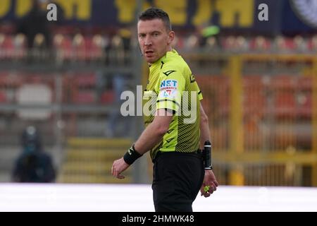 Perugia, Italien. 12th Feb, 2022. serra marco (Arbitro) während AC Perugia vs Frosinone Calcio, Italienisches Fußballspiel der Serie B in Perugia, Italien, Februar 12 2022 Quelle: Independent Photo Agency/Alamy Live News Stockfoto