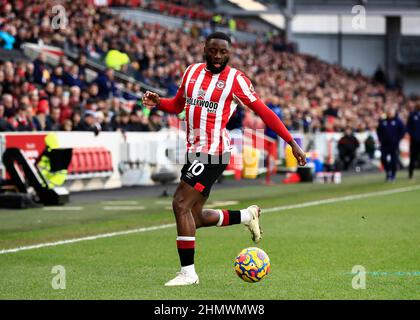 Brentford, London, Großbritannien. 12th February 2022 ; Brentford Community Stadium, London, England; Premier League Football Brentford versus Crystal Palace; Josh Dasilva of Brentford Credit: Action Plus Sports Images/Alamy Live News Stockfoto