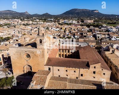 kirche und Kloster von St. Bonaventure, 17th Jahrhundert, Llucmajor, Mallorca, Balearen, Spanien Stockfoto