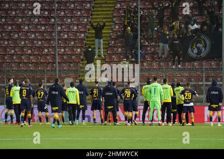 Perugia, Italien. 12th Feb, 2022. Frosine eine feine gara während AC Perugia vs Frosinone Calcio, Italienisches Fußballspiel der Serie B in Perugia, Italien, Februar 12 2022 Quelle: Independent Photo Agency/Alamy Live News Stockfoto