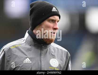 Huddersfield, England, 12th. Februar 2022. Oli McBurnie von Sheffield Utd während des Sky Bet Championship-Spiels im John Smith's Stadium, Huddersfield. Bildnachweis sollte lauten: Simon Bellis / Sportimage Kredit: Sportimage/Alamy Live News Stockfoto