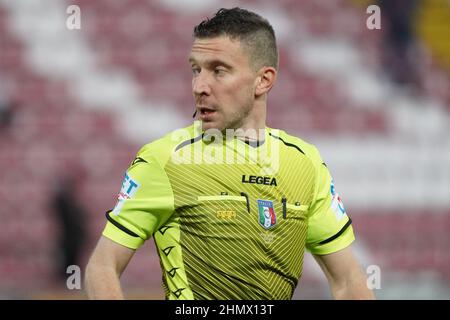 Perugia, Italien. 12th Feb, 2022. serra marco (Arbitro) während AC Perugia vs Frosinone Calcio, Italienisches Fußballspiel der Serie B in Perugia, Italien, Februar 12 2022 Quelle: Independent Photo Agency/Alamy Live News Stockfoto