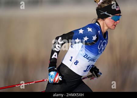 Jessie Diggins (USA), Ambience Shot, 8. FEBRUAR 2022 - Skilanglauf : Frauen individuelle Sprint Classic Qualifikation während der Beijing 2022 Stockfoto