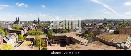 Panoramablick auf aachen im Sommer Stockfoto