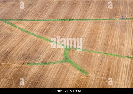 Luftbild von Ackerland an der Ostküste von Maryland Stockfoto