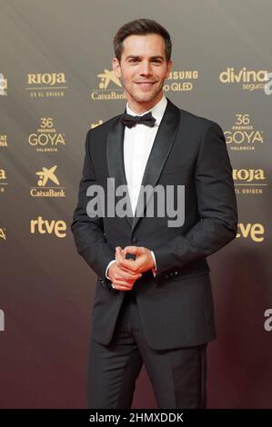 Valencia, Spanien. 12th. Februar 2022. Bei der Fotocall für die jährlichen Goya Film Awards 36th in Valencia am Samstag, 12. Februar 2022. Cordon Press Stockfoto