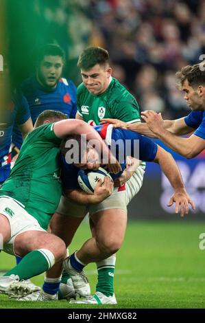 Julien Marchand während des internationalen Rugby-Union-Spiels der sechs Nationen zwischen Frankreich und Irland im Stade de France in Saint-Denis, nördlich von Paris, am 12. Februar 2022. Foto von Eliot Blondt / ABACAPRESS.COM Stockfoto