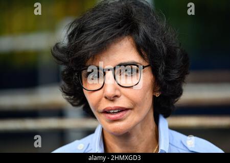 Rachida Dati, Mitglied der französischen rechten Partei Les Republicains (LR), seit sie ihre eigene Partei namens "Soyons libres" (SL) gegründet hat, während des Jahres Stockfoto