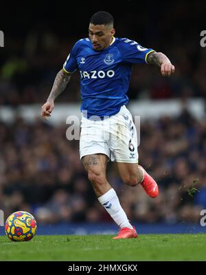 Liverpool, England, 12th. Februar 2022. Allan von Everton während des Spiels der Premier League im Goodison Park, Liverpool. Bildnachweis sollte lauten: Darren Staples / Sportimage Credit: Sportimage/Alamy Live News Stockfoto