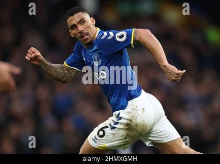 Liverpool, England, 12th. Februar 2022. Allan von Everton während des Spiels der Premier League im Goodison Park, Liverpool. Bildnachweis sollte lauten: Darren Staples / Sportimage Credit: Sportimage/Alamy Live News Stockfoto