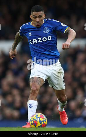 Liverpool, England, 12th. Februar 2022. Allan von Everton während des Spiels der Premier League im Goodison Park, Liverpool. Bildnachweis sollte lauten: Darren Staples / Sportimage Credit: Sportimage/Alamy Live News Stockfoto