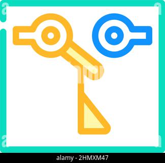 Abbildung des Farbsymbols für den Mechanismus des Flüssigkeitsstromschalters Stock Vektor