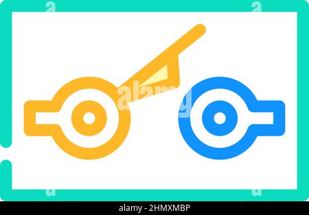Abbildung des Farbsymbols für den Grenzschalter-Mechanismus Stock Vektor