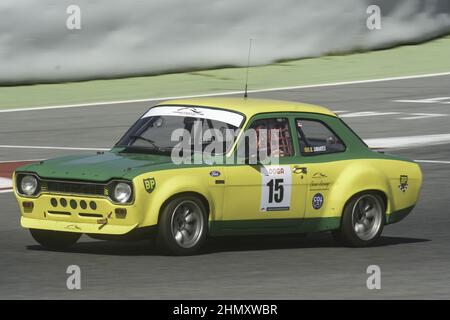 Foto eines klassischen und schnellen Rallye-Auto, Ford Escort RS2000 Modell Stockfoto