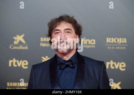 Valencia, Spanien. 12th. Februar 2022. Javier Bardem nimmt am 12. Februar 2022 in Valencia, Spanien, an den Goya Awards 36th - Red Carpet im Palau de les Arts Reina Sofia Teil. Quelle: MPG/Alamy Live News Stockfoto