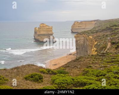 Gibson tritt entlang der Great Ocean Road in der Nähe der Twelve Apostles - Port Campbell, Victoria, Australien Stockfoto