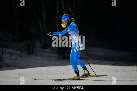 Zhangjiakou, China, Olympische Winterspiele 2022, 7. Februar 2022: Federica während des Biathlon im Zhangjiakou Snow Park. Kim Price/CSM. Stockfoto